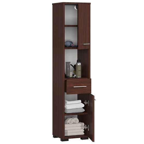 FIN 2D 1SZ 1W WENGE FÜRDŐSZOBAI POLC