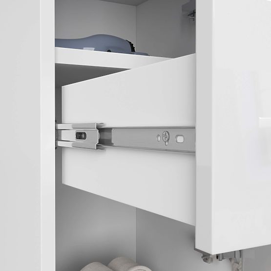 FIN FÜRDŐSZOBA SZEKRÉNY OSZLOP 30 2D 1SZ 85cm PK FEHÉR FÉNYES