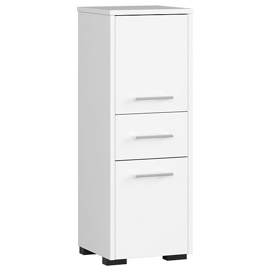 FIN FÜRDŐSZOBA SZEKRÉNY OSZLOP 30 2D 1SZ 85cm PK FEHÉR
