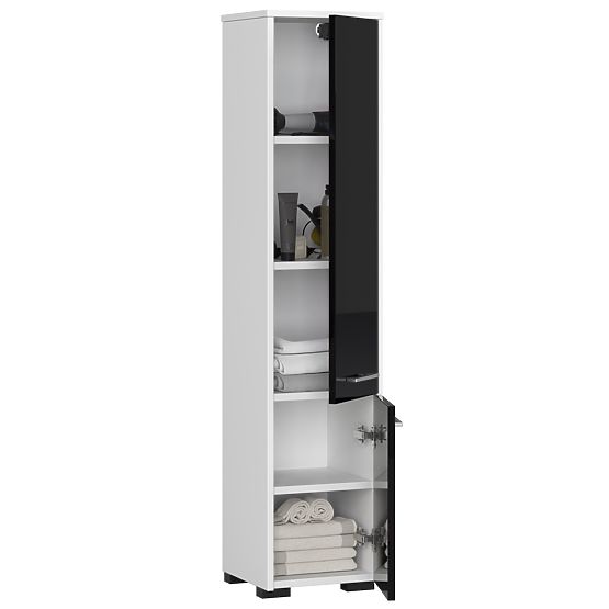 FIN FÜRDŐSZOBAI POLC 30 2D 140cm FEKETE FÉNYES