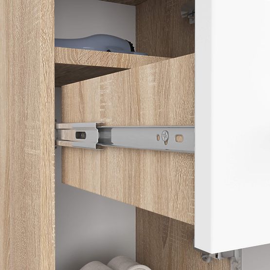 FIN FÜRDŐSZOBAI SZEKRÉNY OSZLOP 30 2D 1SZ 85cm PK SONOMA TÖLGY / FEHÉR