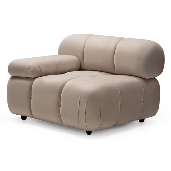 Fluf Big bal oldali modul világos bézs, bársony