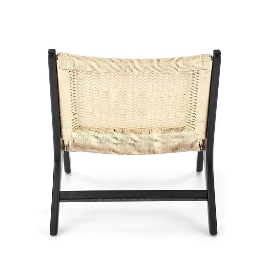 FODEN relaxációs fotel, fekete / természetes (1p=1db)