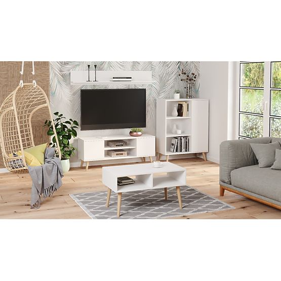 Fondi fehér skandináv stílusú szekrény