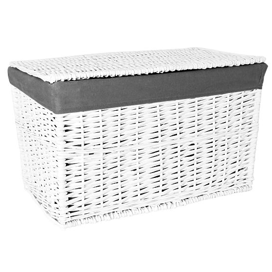 Fonott láda 105L 66x40x40 cm fehér-szürke