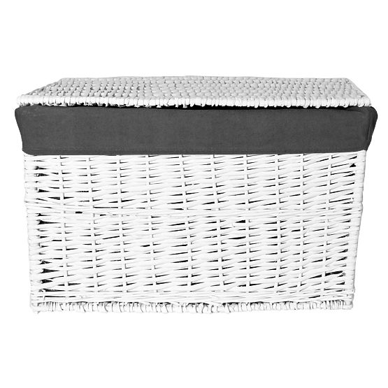 Fonott láda 105L 66x40x40 cm fehér-szürke