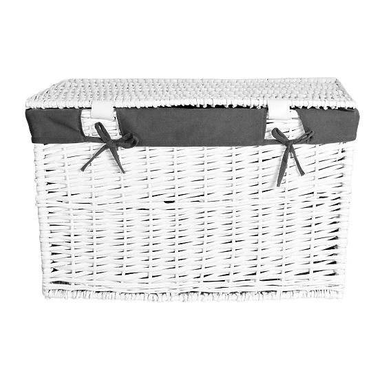 Fonott láda 105L 66x40x40 cm fehér-szürke