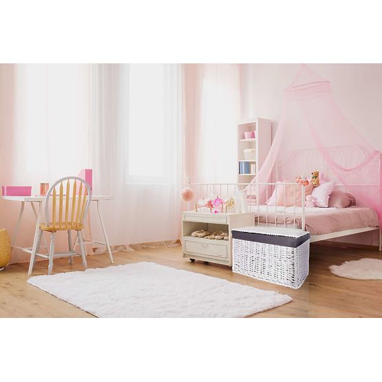 Fonott láda 76x46x46 cm - 160L - fehér-szürke