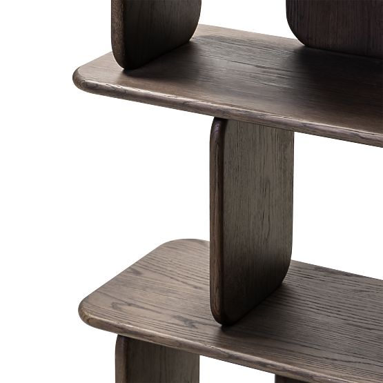 Fonticelle lekerekített polc, tömör tölgyfa, furnér, eszpresszó