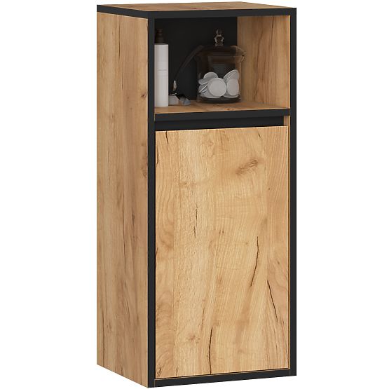 FÜGGŐ FÜRDŐSZOBAI BÚTOR SZETT NYÍLÁSOKKAL VAMI CRAFT TÖLGY / FEKETE