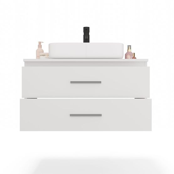 FÜGGŐ FÜRDŐSZOBAI SZEKRÉNY NEL 80 FEHÉR 2 FIÓKKAL MOSDÓ ALÁ