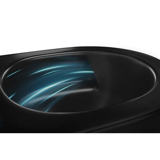 Függesztett WC csésze Rea Carlo Mini Tornado NF FEKETE MATT