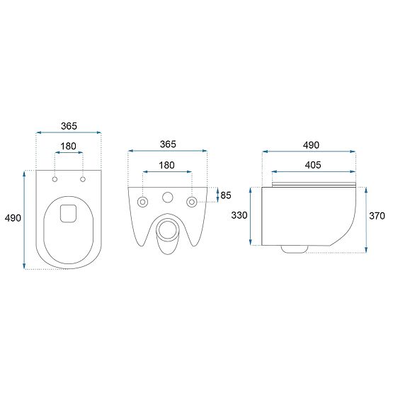 Függesztett WC csésze Rea Carlo Mini Tornado NF