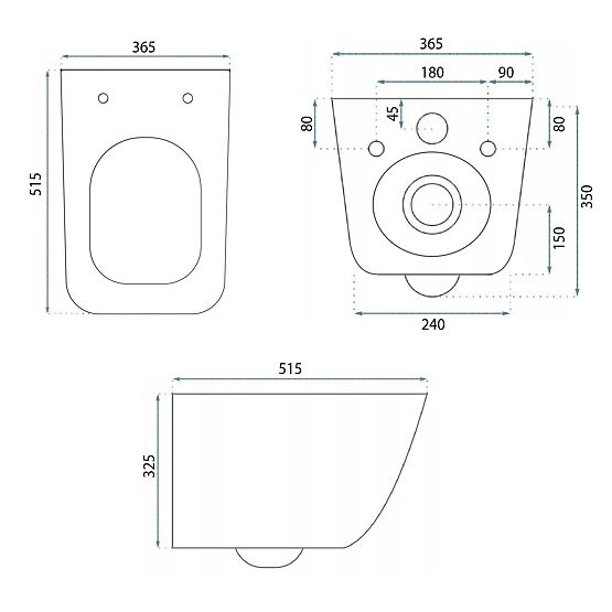 Függesztett WC csésze Rea Dexter Tornado