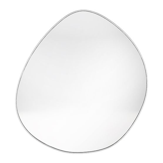Függő tükör ezüst keretben Alonzo, 64x60 cm, szabálytalan alak