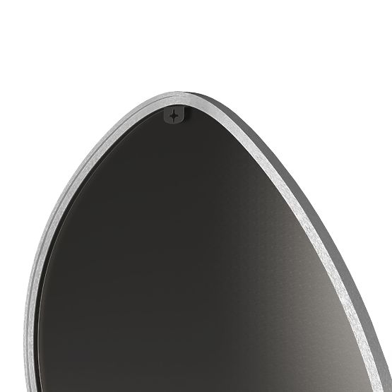 Függő tükör ezüst keretben Alonzo, 64x60 cm, szabálytalan alak