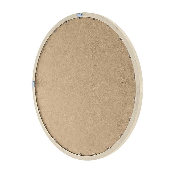 Függő tükör fa keretben Sesto 60 cm, kerek, természetes