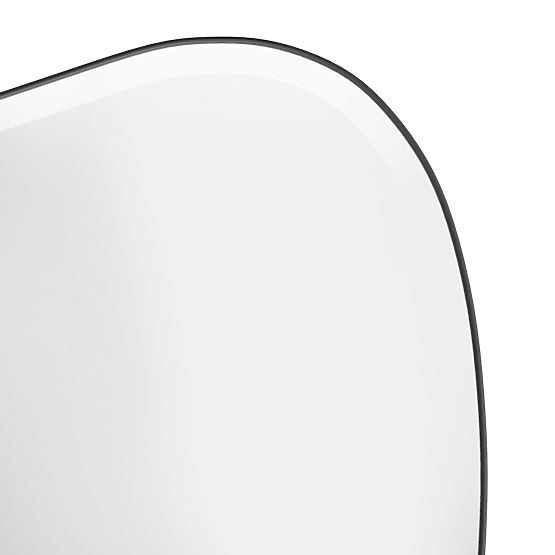 Függő tükör fekete keretben Frivatti, 60x100 cm, szabálytalan alak