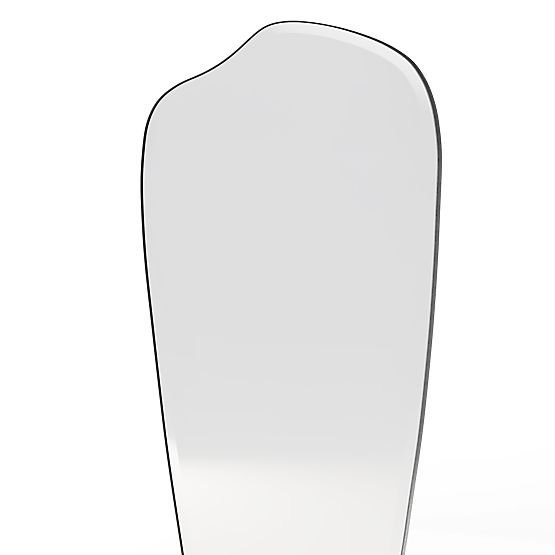 Függő tükör fekete keretben Frivatti, 60x140 cm, szabálytalan alak