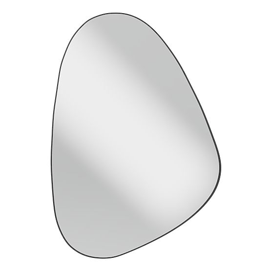 Függő tükör fekete keretben Libia, 76x51 cm, szabálytalan alak