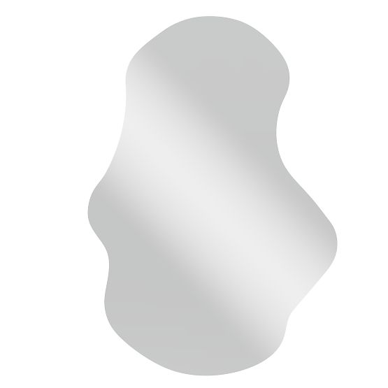 Függő tükör fekete keretben Zoe, 80x55 cm, szabálytalan alak