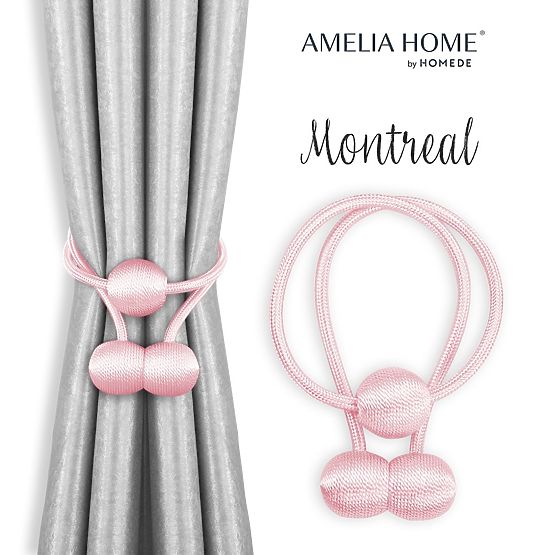 Függönyök - kiegészítők MONTREAL púderrózsaszín ameliahome