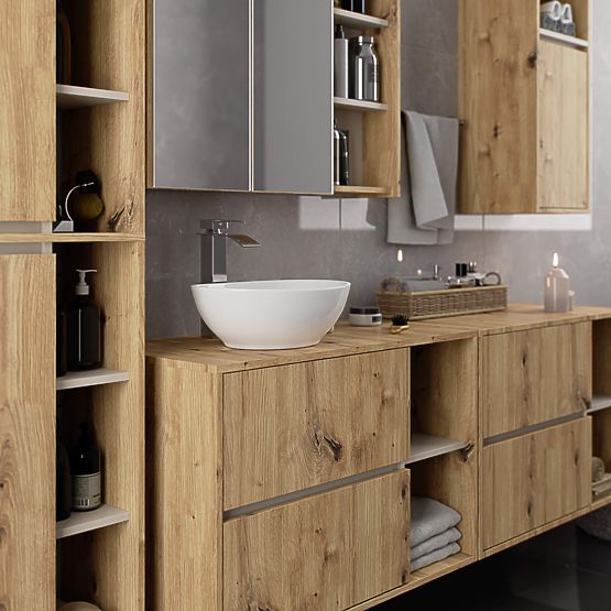 FÜRDŐSZOBAI FALI SZEKRÉNY VAMI W50 ARTISAN TÖLGY / KASMÍR