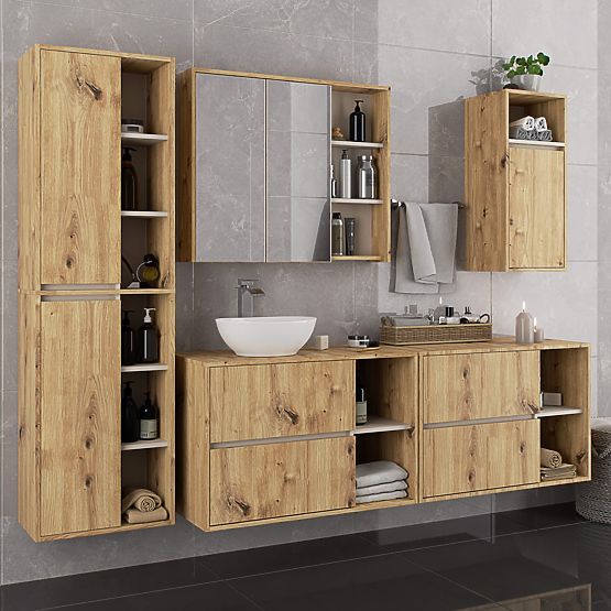 FÜRDŐSZOBAI FALI SZEKRÉNY VAMI W50 ARTISAN TÖLGY / KASMÍR