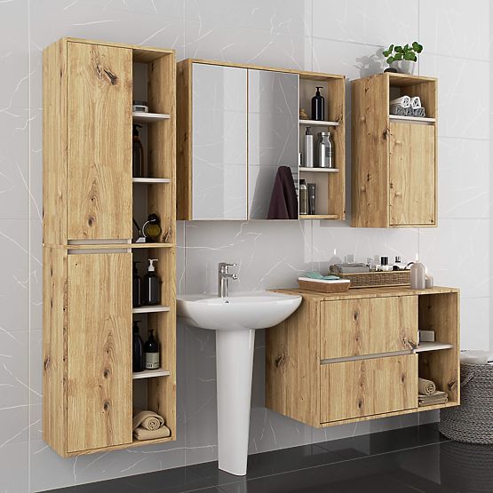 FÜRDŐSZOBAI FALI SZEKRÉNY VAMI W50 ARTISAN TÖLGY / KASMÍR