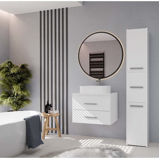 FÜRDŐSZOBAI MOSDÓ ALATTI SZEKRÉNY NEL 60 KÉT FIÓKKAL FEHÉR