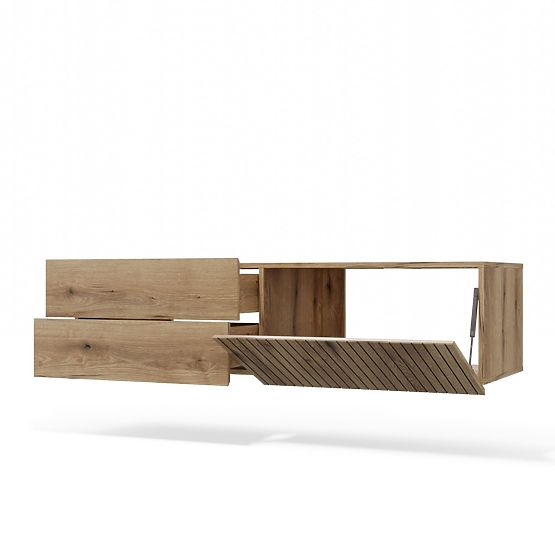 FÜRDŐSZOBAI MOSDÓ ALATTI SZEKRÉNY TIGO 1D2S EVOKE TÖLGY 140 CM 2 FIÓK ROVÁSSAL ELLÁTOTT ELŐLAP FELFÜ