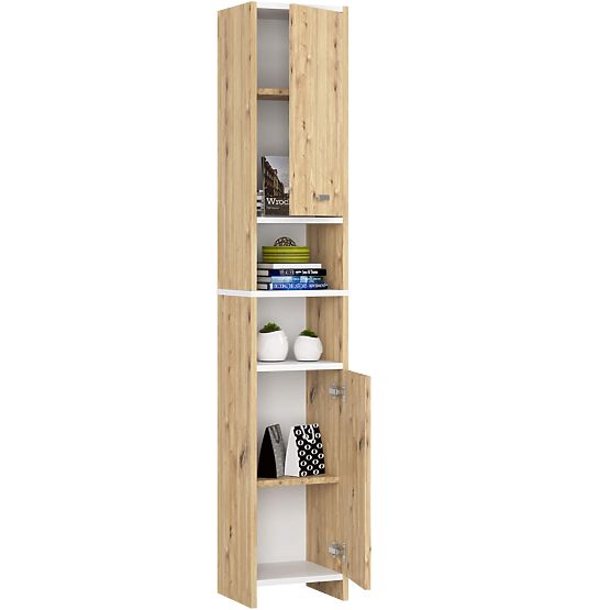 FÜRDŐSZOBAI POLC BETI 2D 2W ARTISAN TÖLGY FEHÉR