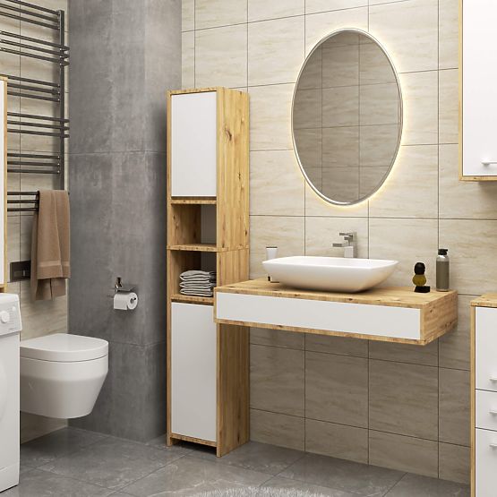 FÜRDŐSZOBAI POLC FIN OSZLOP 30 2D 140cm ARTISAN / FEHÉR