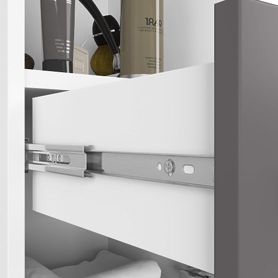 FÜRDŐSZOBAI POLC FIN OSZLOP 30 2D 1SZ 1W 140cm PK FEHÉR / SZÜRKE