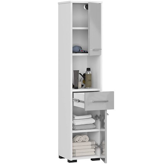 FÜRDŐSZOBAI POLC FIN OSZLOP 30 2D 1SZ 1W 140cm PK METALIK FÉNYES