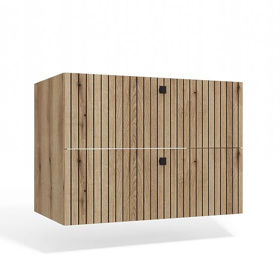 FÜRDŐSZOBASZEKRÉNY MOSDÓ ALÁ TIGO 80 2S TÖLGY EVOKE 2 FIÓK ROVÁSMINTÁS ELŐLAP FÜGGESZTETT