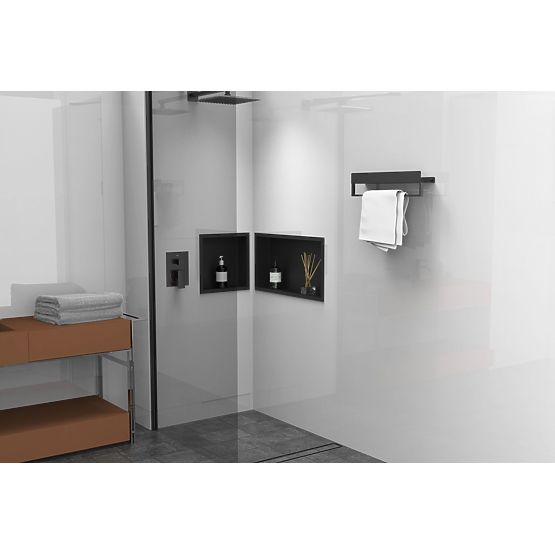 Fürdőszobai polc SF01 45cm fekete matt