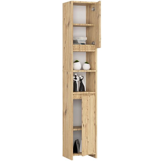 Fürdőszobai polc Uni - Artisan Tölgy - 2 ajtó 2 fülke