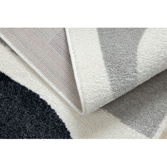 FUSION 0213 szőnyeg fehér / sötét rózsaszín - Geometrikus, modern, absztrakt