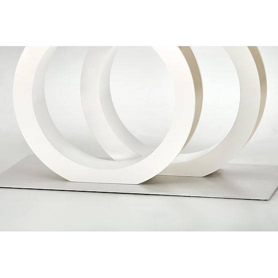 GALARDO kinyitható asztal, fehér / arany (3p=1db)