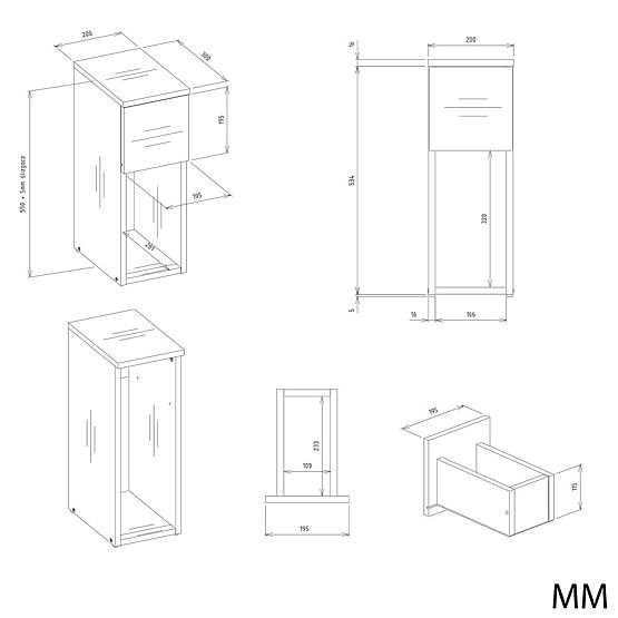 GALAX 20/1S ARTISAN éjjeliszekrény