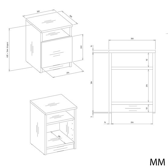 GALAX 30/1D ÉJJELISZEKRÉNY FEHÉR-ARTISAN