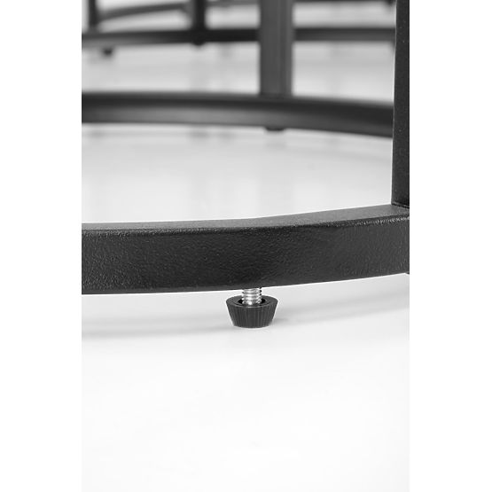 GILDA 3 asztal szett, fehér márvány / fekete (1p=1készlet)