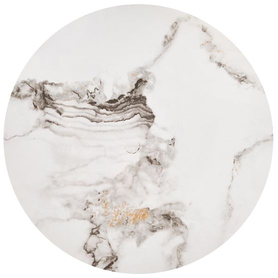 GILDA 3 asztal szett, fehér márvány / fekete (1p=1készlet)