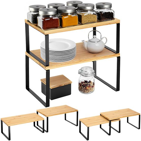 GINGER bambusz polcok szettje, 2 darab