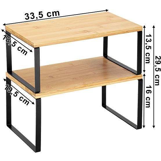 GINGER bambusz polcok szettje, 2 darab