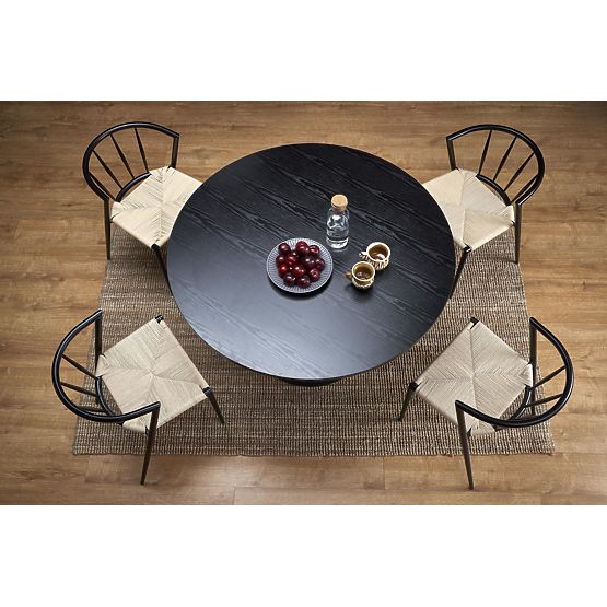 GINTER kerek asztal, fekete (2p=1ks)