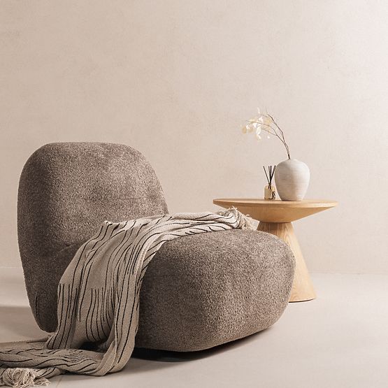 Giorgia relaxációs fotel forgó alappal, barnásszürke