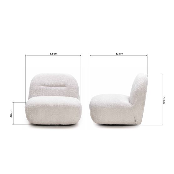 Giorgia relaxációs szék forgatható alappal, szürke-bézs