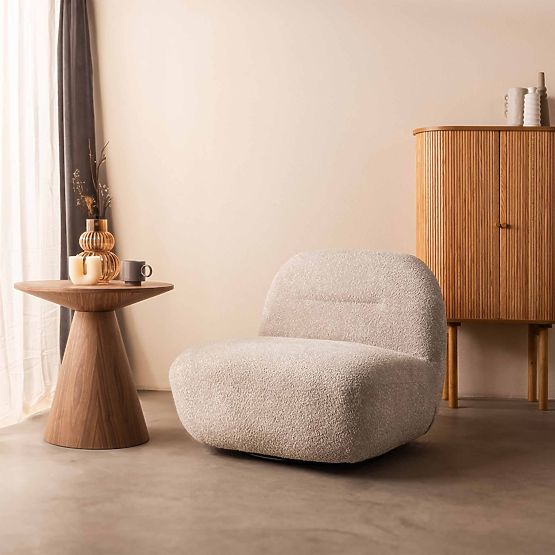 Giorgia relaxációs szék forgatható alappal, szürke-bézs